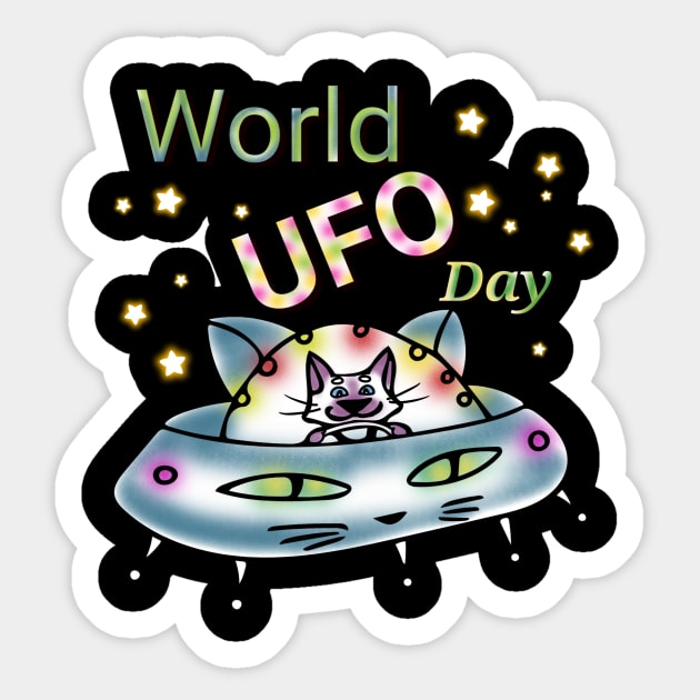 World UFO day Sticker by maryglu